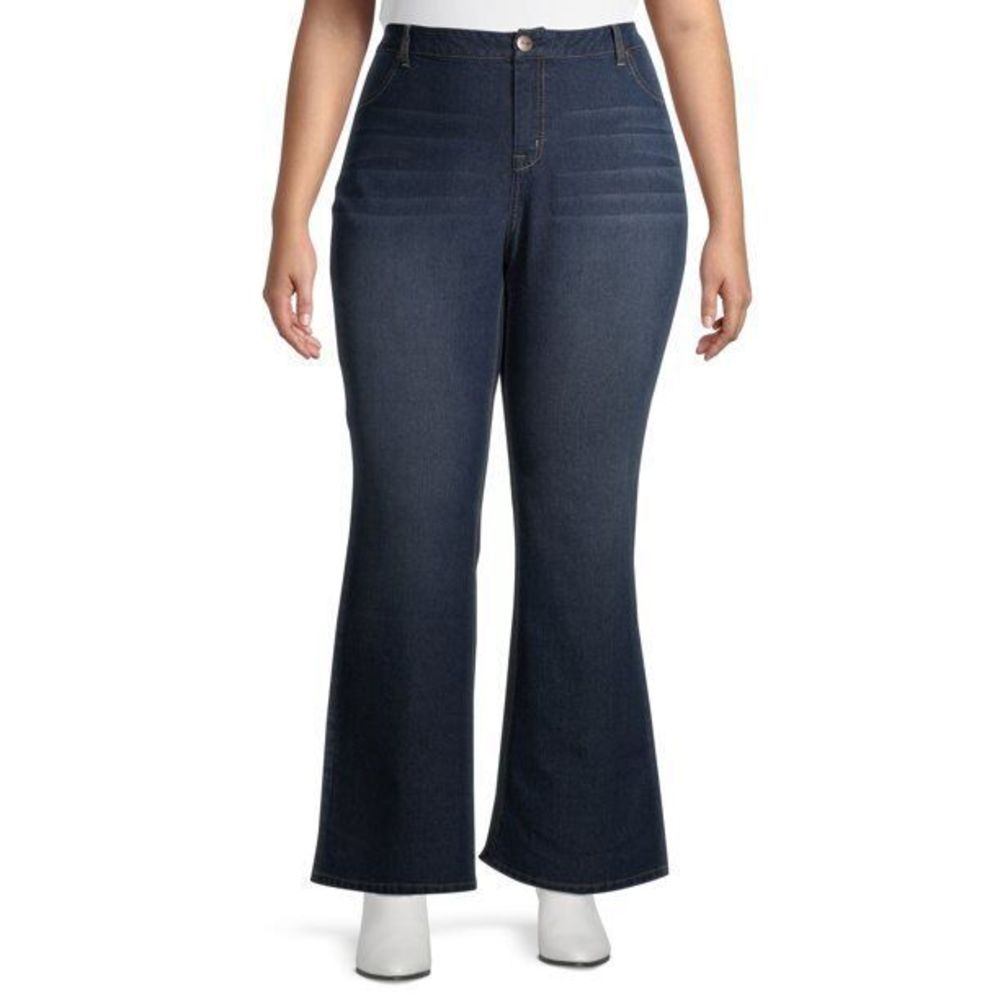 A3 Denim Women's Ziggy High Rise Flared  Stretch Trouser Jeans 22W NWT